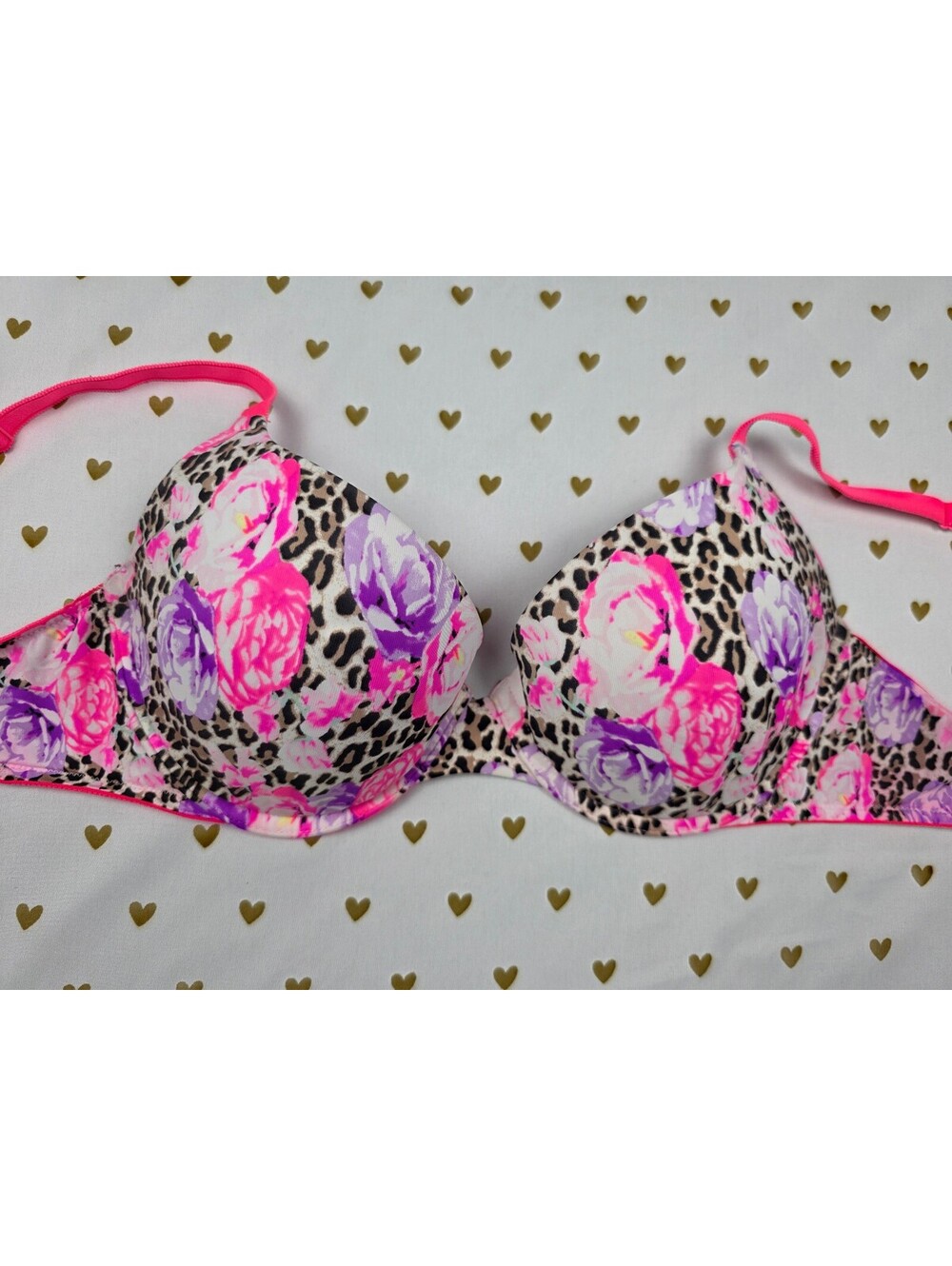 Victorias Secret PINK Floral Wear Everywhere Push Up bra 36C